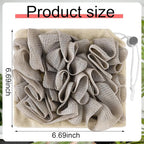 3 Pcs Washcloth Loofah Combo, 2 in 1 Bath Loofah Sponge - Image 3