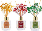 Airkeep Reed Diffuser Set of 3, Coconut Pineapple Lemon Eucalyptus Cranberry by Airkeep
