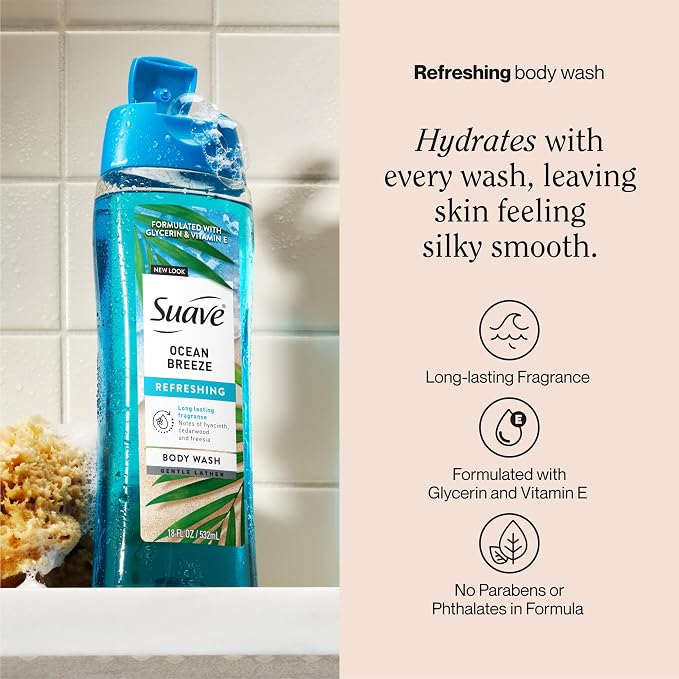 Suave Ocean Breeze Moisturizing Body Wash - Image 2