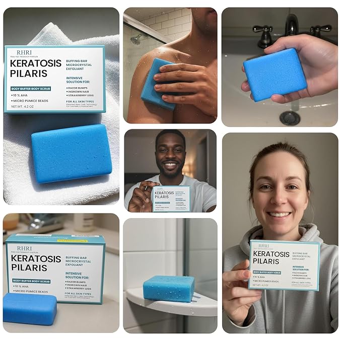 Body Soap for Keratosis Pilaris | Exfoliating Soap Scrub - Image 7