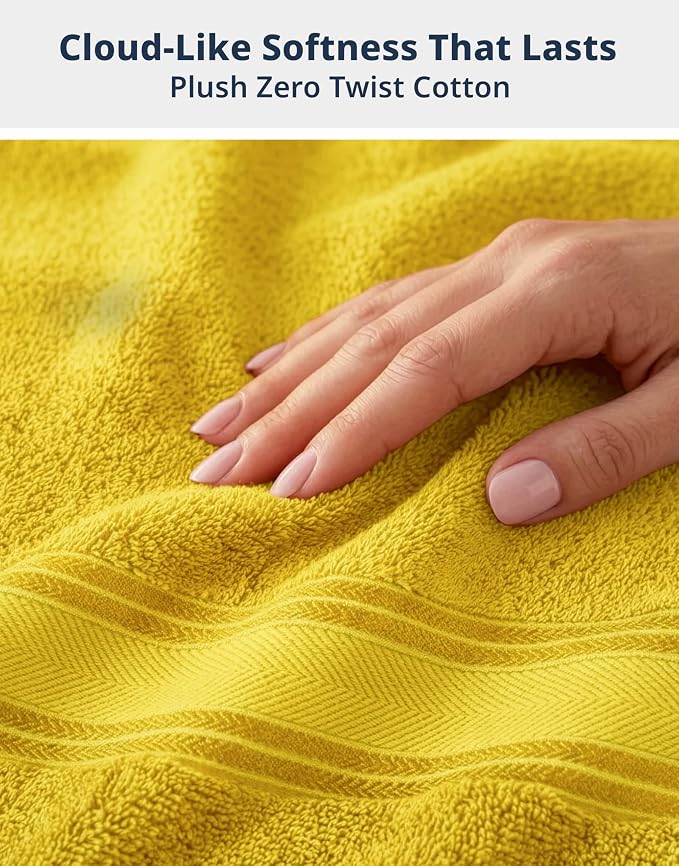 LANE LINEN 18 Pc Luxury Bath Towels Set – Ultra Soft 100% Mercerized Cotton - Image 4