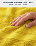 LANE LINEN 18 Pc Luxury Bath Towels Set – Ultra Soft 100% Mercerized Cotton - Image 4
