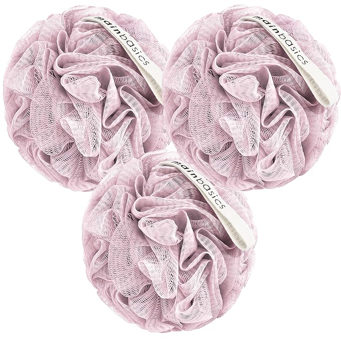 MainBasics Bath Shower Loofah Sponge Pouf Body Scrubber Exfoliator Body Wash by MainBasics