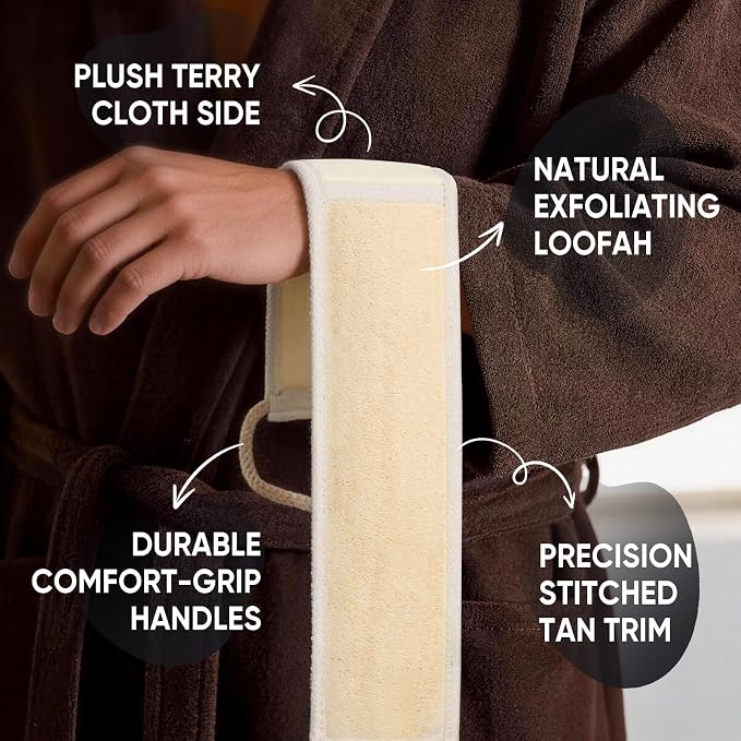 2 Pack Egyptian Loofah Back Scrubber - Image 2