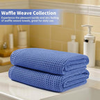 MICROFI New Microfiber Waffle Bath Towels, 2 Pieces, Fast Drying, Lint Free 430 - Image 6