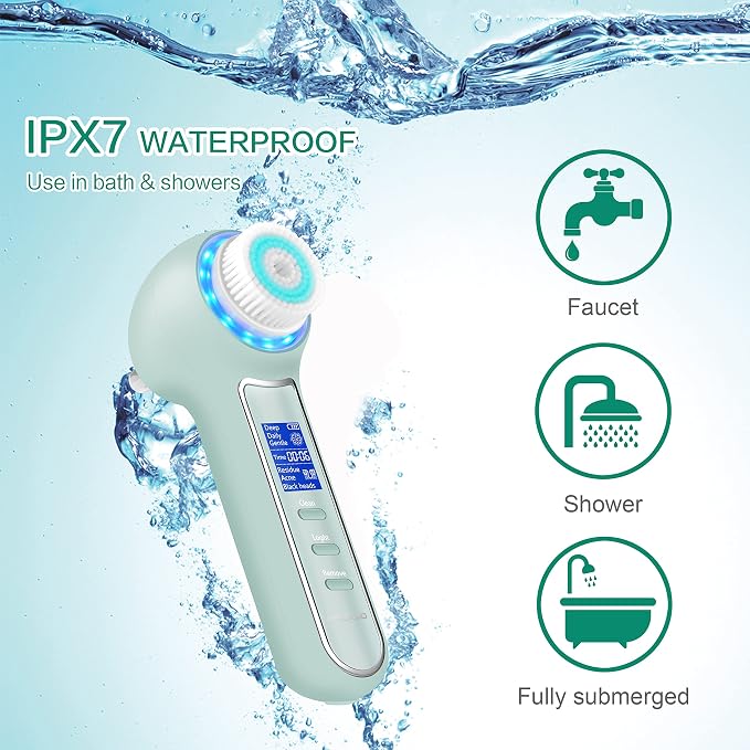 UMICKOO Face Scrubber Exfoliator, Facial Cleansing Brush Waterproof - Image 5