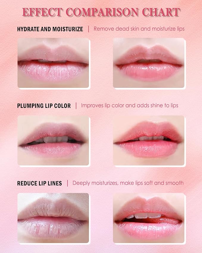 Lip Sleeping Mask Set-4 Pcs Moisturize & Nourish Lip Balm, Repair - Image 6