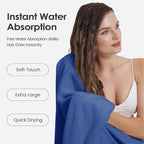 JML Microfiber Bath Towels, Large Bathroom Towel 2 Pack, Super Absorbent and - Image 4