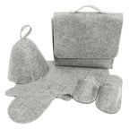MERRYHAPY 1set Felt Sauna Hat Thick Water Absorbent Sauna Gloves Comfortable by MERRYHAPY
