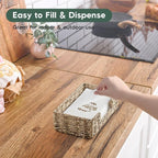 Napkin Holder for Bathroom, Woven Wicker Seagrass Guest Towel Holder Tray - Image 4