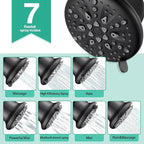 Cobbe Filtered Shower Head, 7 Modes High Pressure Shower Heads - Image 4