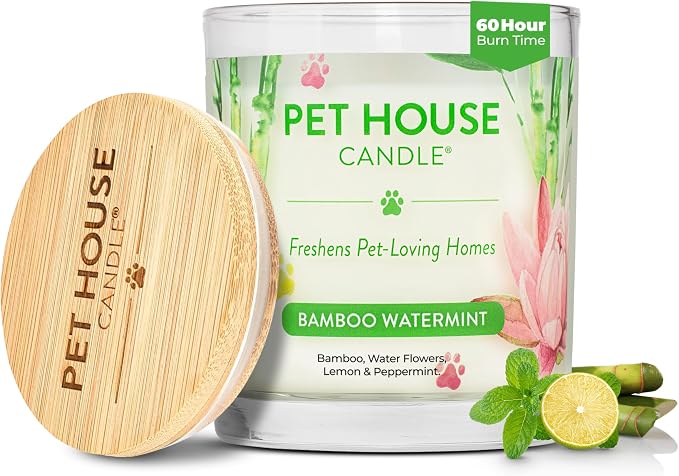 Pet House Candles, Plant-Based Pet Candle Clean Burning, 60 Hour Burn Time by OneFurAll