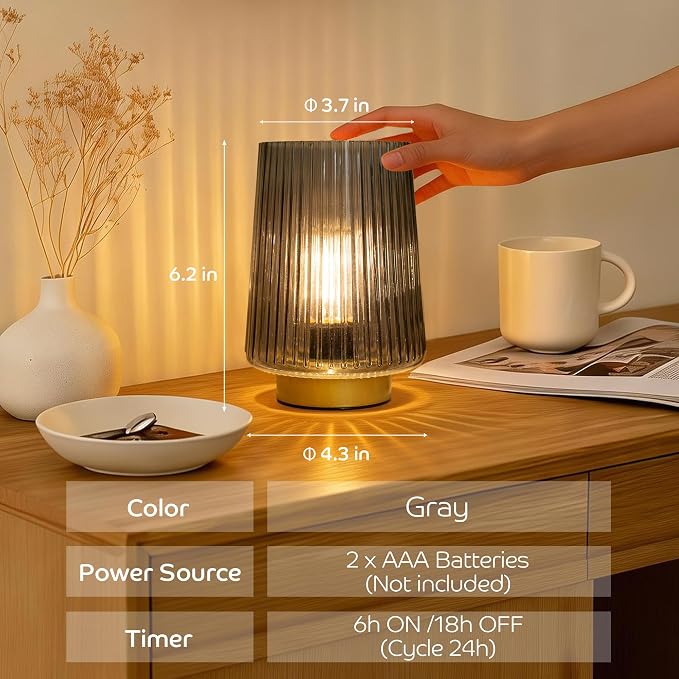 LUSHARBOR Battery Operated Lamp - Image 4