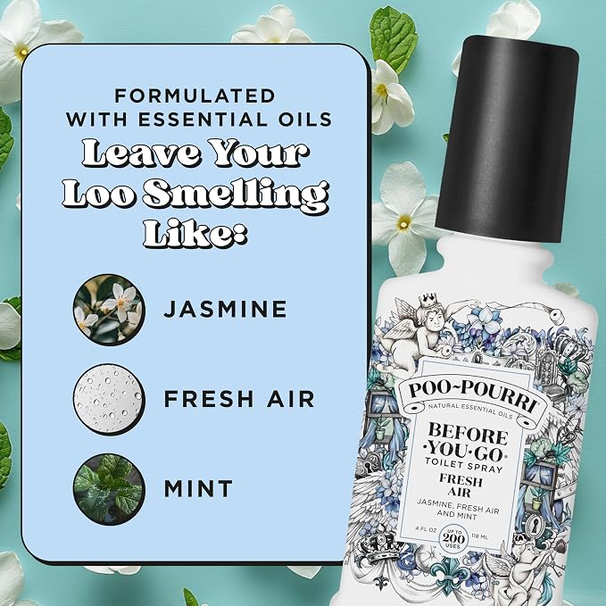 Poo-Pourri Before-You-Go Toilet Spray, Fresh Air, 4 Fl Oz, Bathroom Odor - Image 7