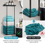 Hommtina Bathroom Towel Storage Black Towel Holder Bathroom Decor Aesthetic - Image 5