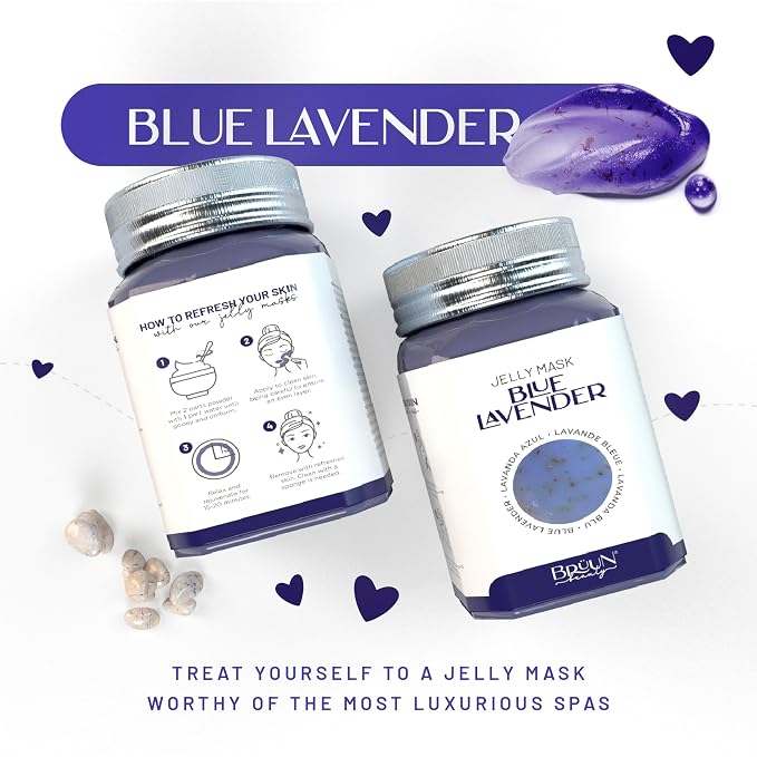 BRÜUN Jelly Mask Jar Blue Lavender Peel-Off Face Care Rubber Mask | 23 fl oz - Image 5