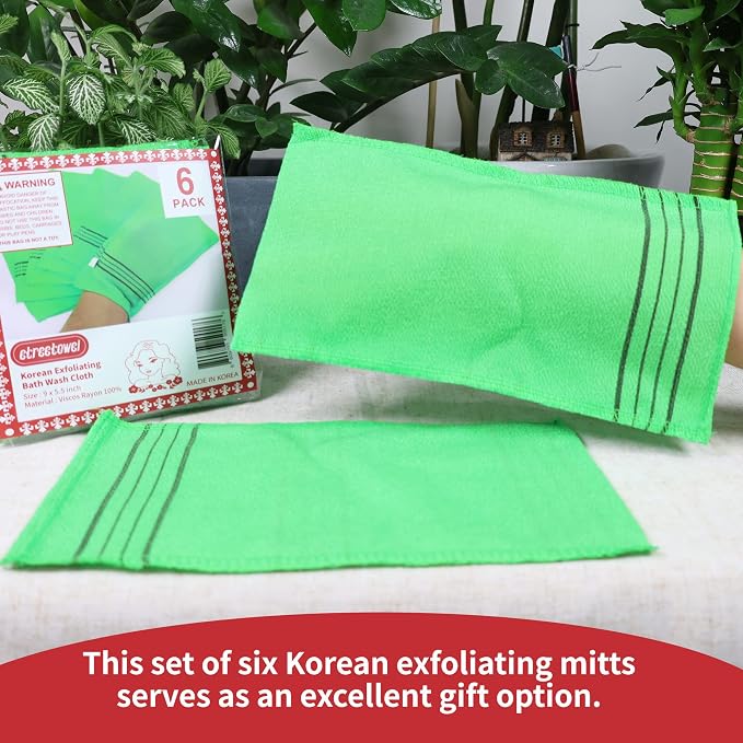 etreetowel Extra Large Size 9.9" x 5.5" Korean Asian Exfoliating Bath - Image 5