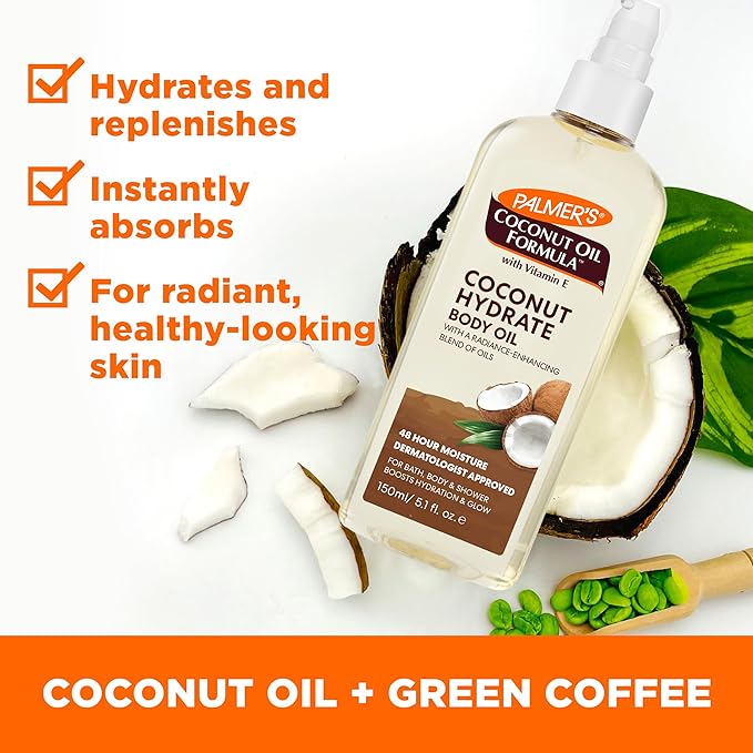 Palmer's Coconut Oil Formula Body Oil, Body Moisturizer - Image 3