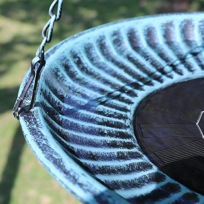 12.3" Hanging Bird Bath with Solar Fountain Bird Bath Bubbler，Birdbath Fountain - Image 9