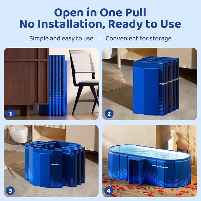 Portable Foldable Bathtub, Freestanding Bathtub No Installation, Bathroom SPA - Image 9
