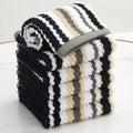 VOOVA & MOVAS 100% Cotton Ultra Soft Black Striped Washcloths by VOOVAMOVAS