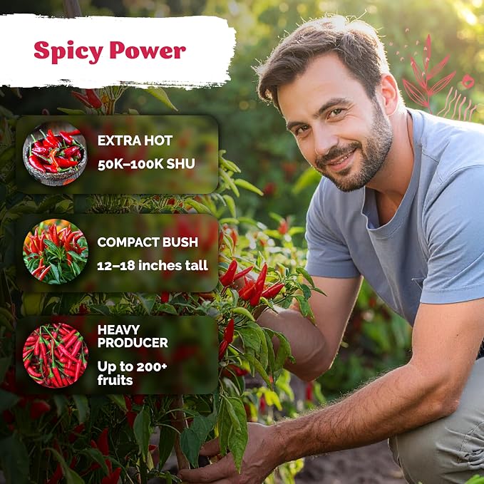KVITER 75 Birds Eye Chili Pepper Seeds - Image 4