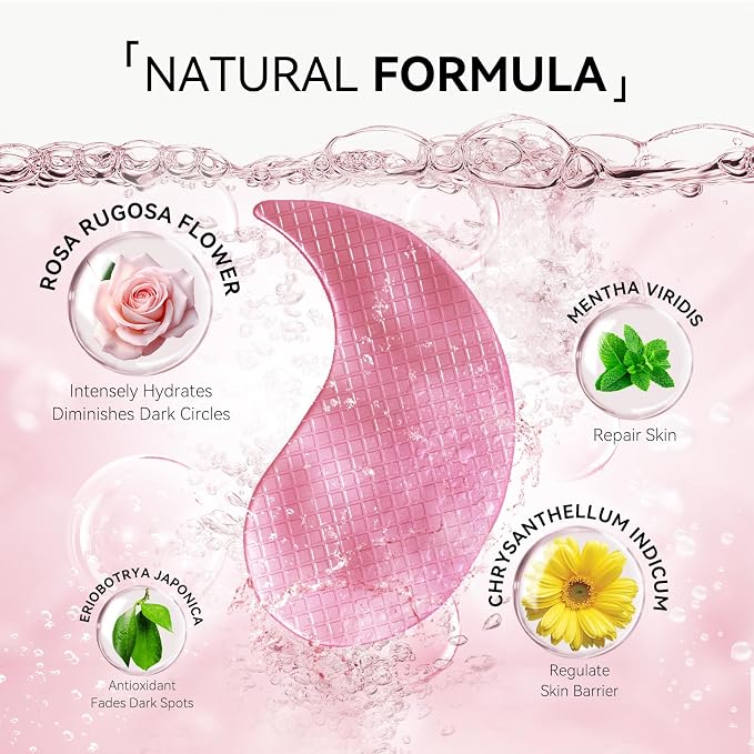 BREYLEE Flamingo Pink Eye Mask–60 Pcs-Puffy Eyes and Dark Circles - Image 3