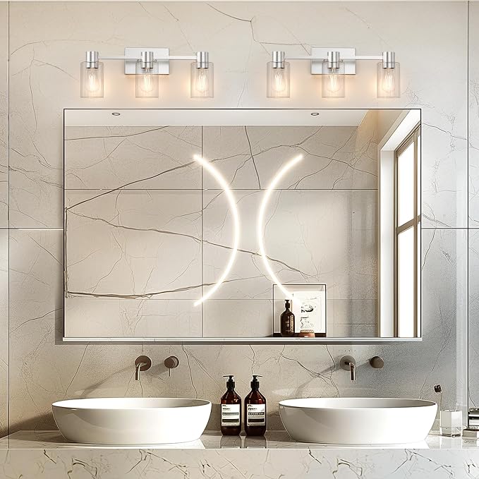 3-Light Brushed Nickel Wall Sconces - Image 7