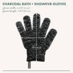 EcoTools Charcoal Bath + Shower Gloves, Exfoliating Gloves Remove Dead Skin & - Image 3