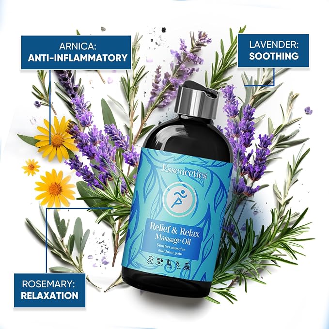 8 oz - Relief & Relax Sore Muscle Massage Oil - Soothes Muscles & Joint with - Image 8