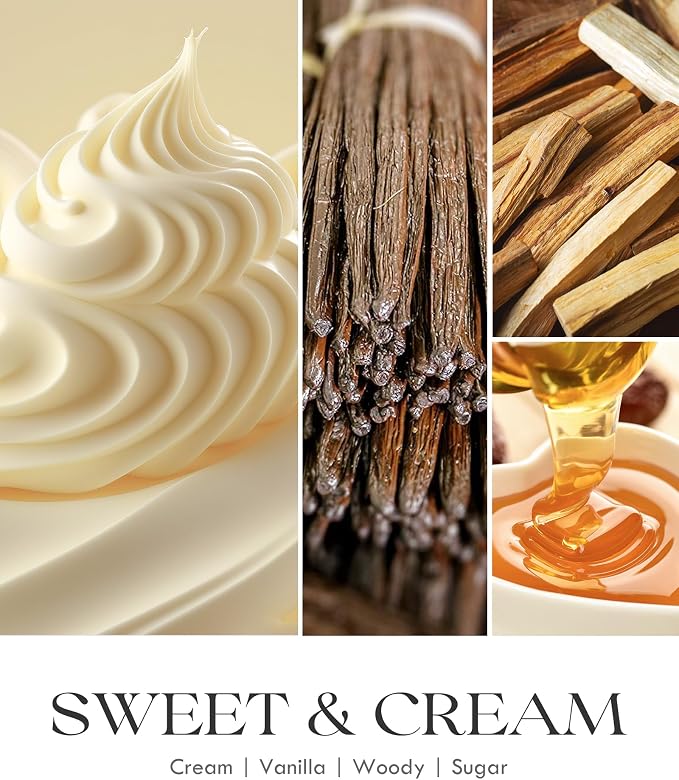 AOOVOO Vanilla Cream Candles - 9 oz Scented Candles - Image 3