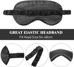 Silk Satin Sleeping Mask Eye Mask Set Include 2 Blindfold Eyeshade Elastic - Image 2