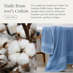 NY Loft 100% Cotton Hand Towel 6 Pack | Super Soft & Absorbent Quick-Dry Hand - Image 4