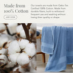 NY Loft 100% Cotton Bath Towel 4 Pack | Super Soft & Absorbent Quick-Dry Bath - Image 4