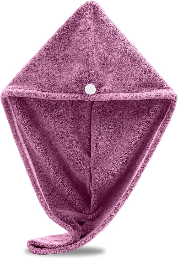 Microfiber Hair Towel Wrap, Hair Turban Towel Super Absorbent Twist Turban Dry by Unknown