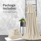 Extra Large Bath Towel Set of 4, Oversized Bath Sheet Super Soft Highly - Image 7