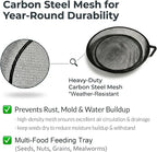 Deck Bird Feeder & Bird Bath for Balcony Railing, No-Drill Clamp Fits up to - Image 7