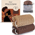 CORATED African Net Sponge Authentic, Shower Loofah Exfoliating Bath Sponge by CORATED