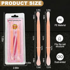 2Pcs Plastic Cuticle Pusher, Dual-end Dead Skin Nail Pusher, Gentle Plastic - Image 6