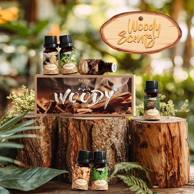 SALKING Woody Essential Oils Gift Set, Natural and Pure Aromatherapy Fragrance - Image 2