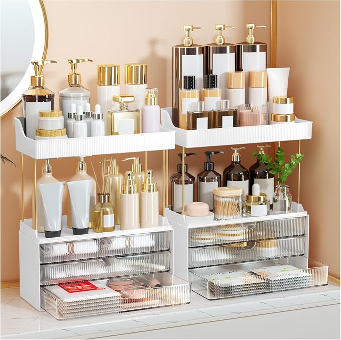 StorBin 2 Sets Makeup Organizer – 5 Tier Bathroom Organizers and Storage by Unknown