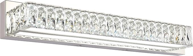 ZUZITO Modern Bathroom Light Fixtures Over Mirror 30 inch Crystal Chrome LED by HOME
