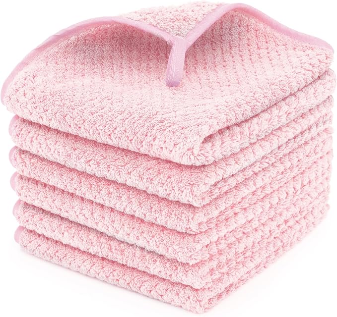 MaopaoBeauty 6 Piece Washcloth Set, 100% Microfiber by BESTCHOICEFORYOU%EF%BC%81