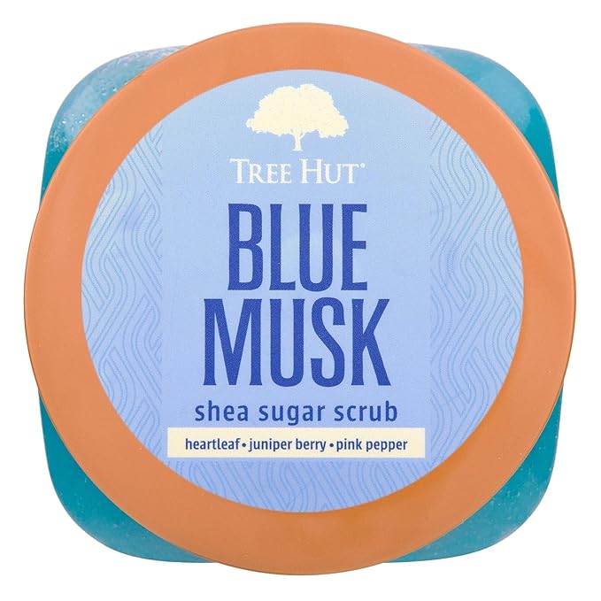 Tree Hut Blue Musk Shea Sugar Scrub, Exfoliating, Hydrating & Moisturizing Body - Image 2