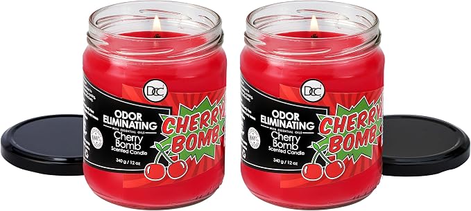 Cherry Bomb Two Pack Odor Eliminating Highly Fragranced Candle - Image 2