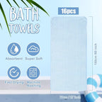 SmoothNovelty 16 Pack Microfiber Bath Towels Bulk 27'' x 60'' Oversized Size - Image 2