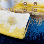SEMAXE 4 Piece Coastal Ombre Bath Towel Set - Image 5
