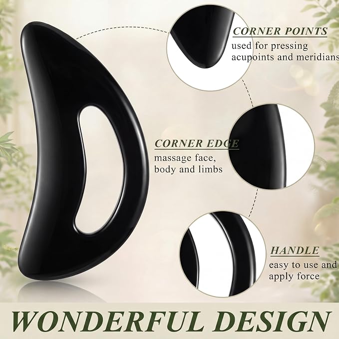 BBTO 2 Pcs Body Gua Sha Tool Large Resin Scraping Tools - Image 3