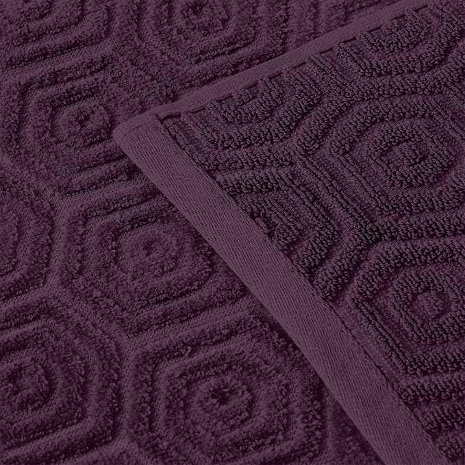 Superior Honeycomb 100% Cotton 500 GSM 12 Piece Bath Towel Set, 6 Washcloths - Image 4