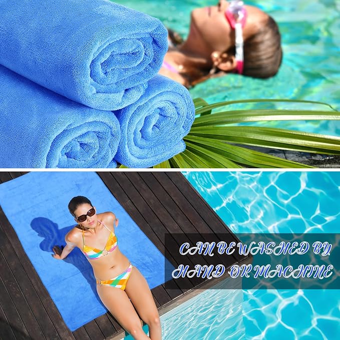 SmoothNovelty 16 Pack Microfiber Bath Towels Bulk 27'' x 60'' Oversized Beach - Image 6